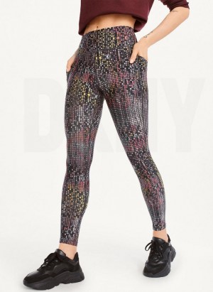 DKNY Printed Leggings Damen Navy | Austria_D0132