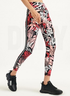 DKNY Printed Leggings Damen Rosa | Austria_D0852