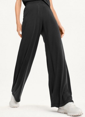 DKNY Relaxed Weite Leg Hose Damen Schwarz | Austria_D1526