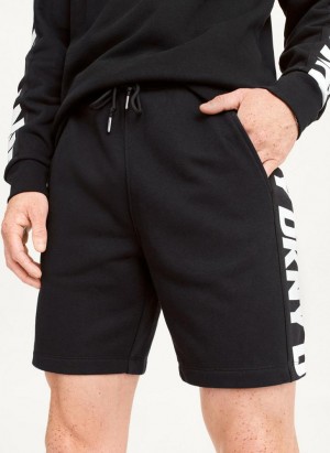 DKNY Repeated Logos Kurze Hose Herren Schwarz | Austria_D1276