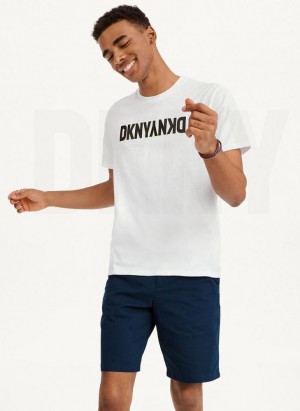 DKNY Reverse T-shirts Herren Weiß | Austria_D1034