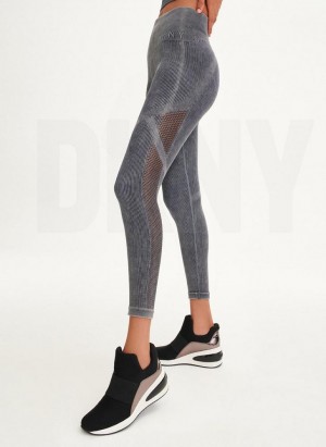 DKNY Rib Knit High Waisted Seamless Leggings Damen Schwarz | Austria_D1592