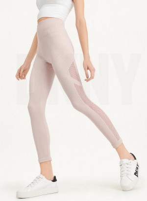 DKNY Rib Knit High Waisted Seamless Leggings Damen Beige | Austria_D0597