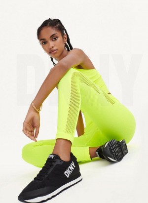 DKNY Rib Knit High Waisted Seamless Leggings Damen Gelb | Austria_D0356