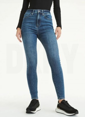 DKNY Schlank Jeans Damen Dunkelwaschen | Austria_D0511