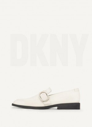 DKNY Schnallen Halbschuhe Damen Weiß | Austria_D0254