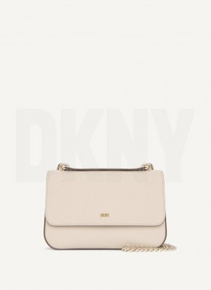 DKNY Sina Flap Schultertasche Damen Grau | Austria_D0910