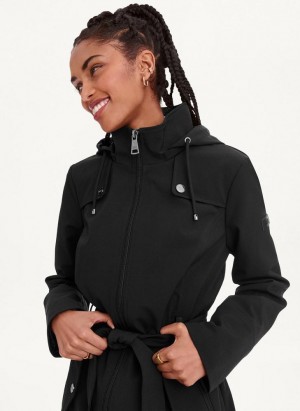 DKNY Softshell Meshback With Belt Jacken Damen Schwarz | Austria_D1700