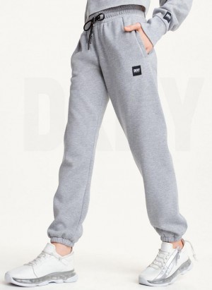 DKNY Sparkle Fleece High Taille Jogginghose Damen Grau | Austria_D0920