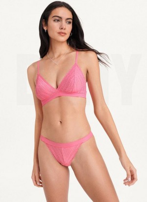 DKNY Table Tops Spitze Bikini BHs Damen Rosa | Austria_D0381