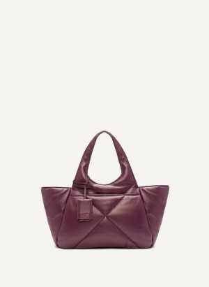 DKNY The Medium Quilt Effortless Tragetaschen Damen Bordeaux | Austria_D0210