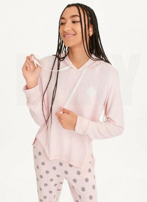 DKNY Top And Jogger Sleep Set Pyjama Damen Rosa | Austria_D1453