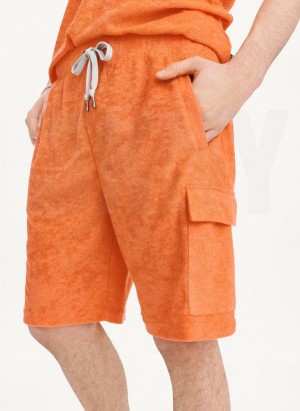 DKNY Toweling Cargo Kurze Hose Herren Orange | Austria_D0667