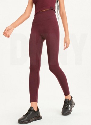 DKNY Twill Seamless Leggings Damen Bordeaux | Austria_D1513