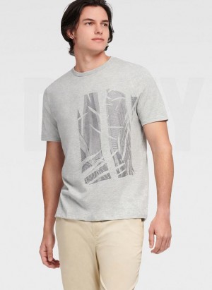 DKNY Views Graphic T-shirts Herren Grau | Austria_D1793