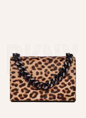 DKNY Willow Chain Umhängetasche Damen Leopard | Austria_D1577