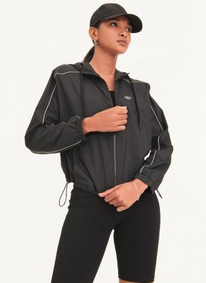 DKNY Windbreaker With Reflective Taping Jacken Damen Schwarz | Austria_D1712