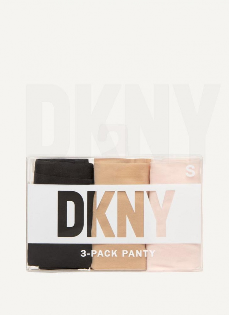 DKNY 3 Pack Hipster Höschen Damen Beige Mehrfarbig | Austria_D1187