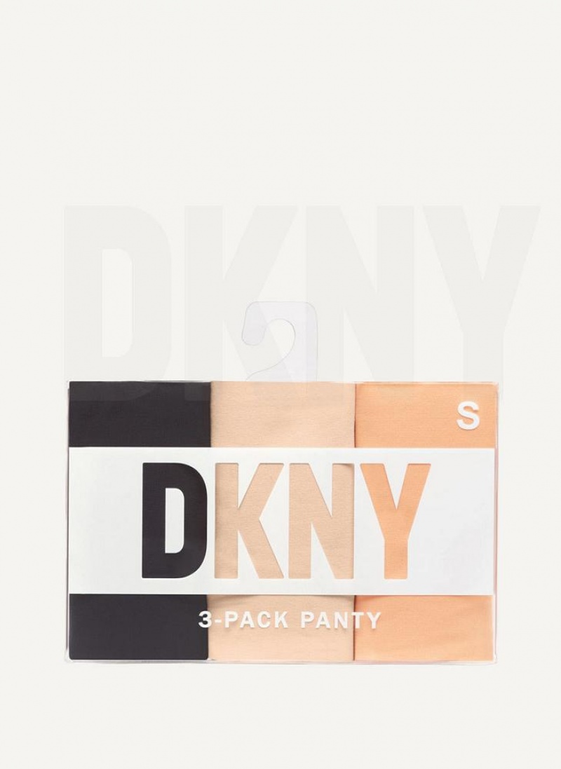 DKNY 3 Pack Hipster Höschen Damen Braun Mehrfarbig | Austria_D1460