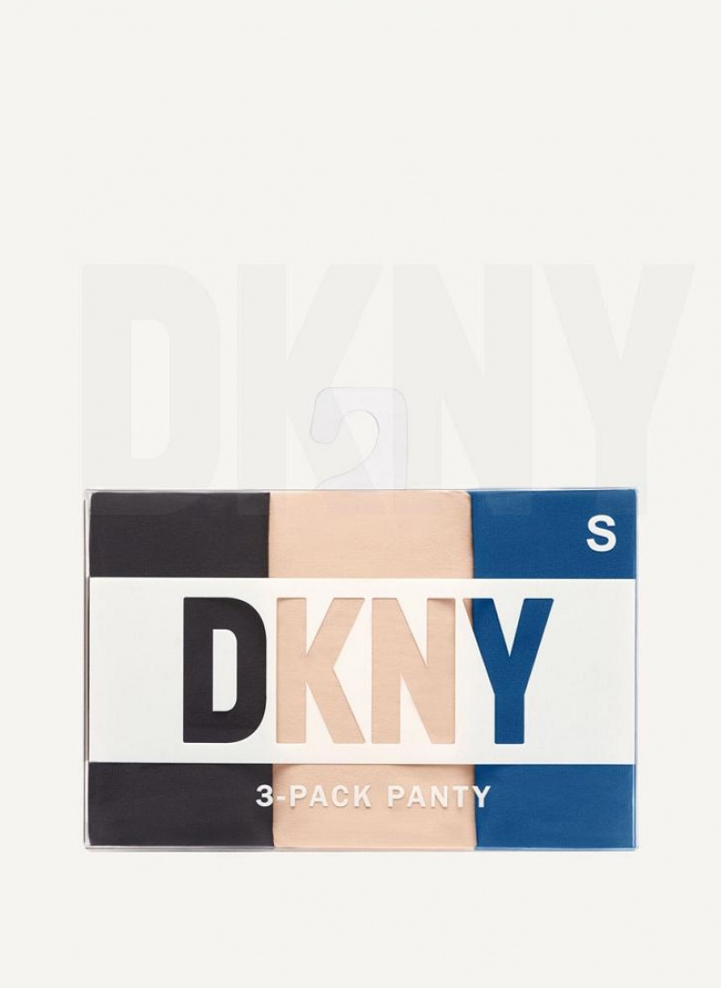 DKNY 3 Pack Hipster Höschen Damen Navy Mehrfarbig | Austria_D0642