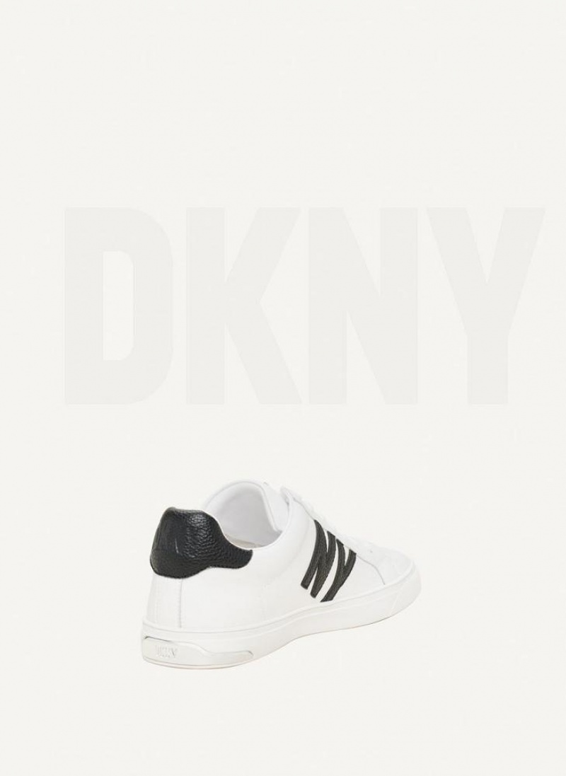 DKNY Abeni Spitze Up Sneakers Damen Weiß Schwarz | Austria_D1825