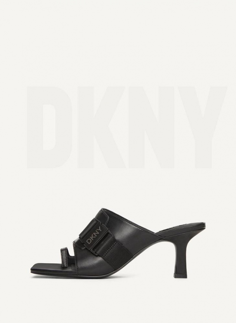 DKNY Absatz Schnallen Mule Hohe Schuhe Damen Schwarz | Austria_D0251