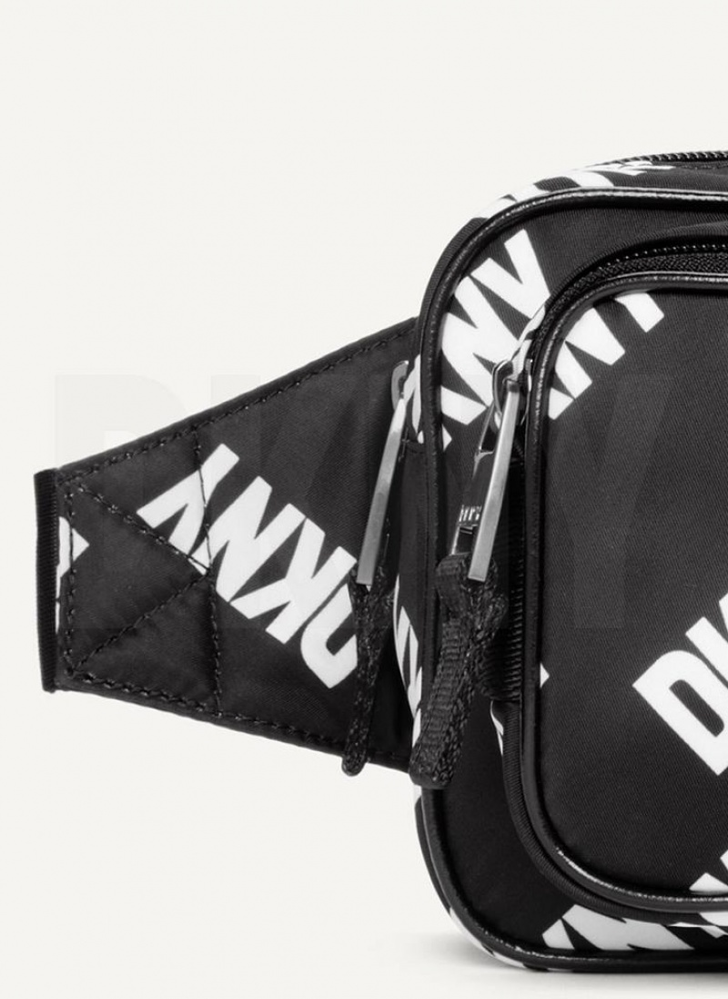 DKNY All Over Logo Gürteltasche Herren Schwarz Weiß | Austria_D0371