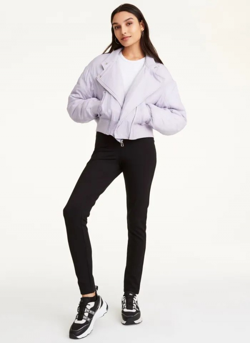 DKNY Asymmetrical Bomber Jacken Damen Lila | Austria_D0722