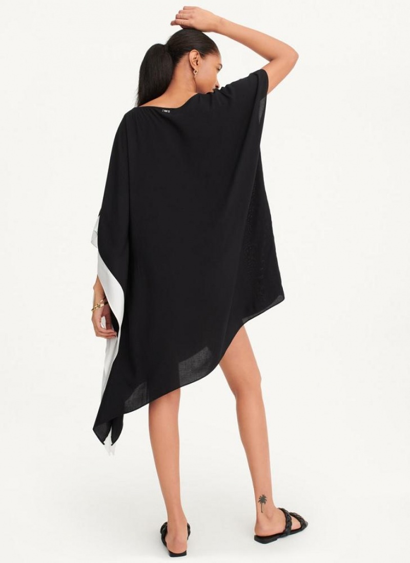 DKNY Asymmetrical Kaftan Badeanzüge Damen Schwarz | Austria_D0370