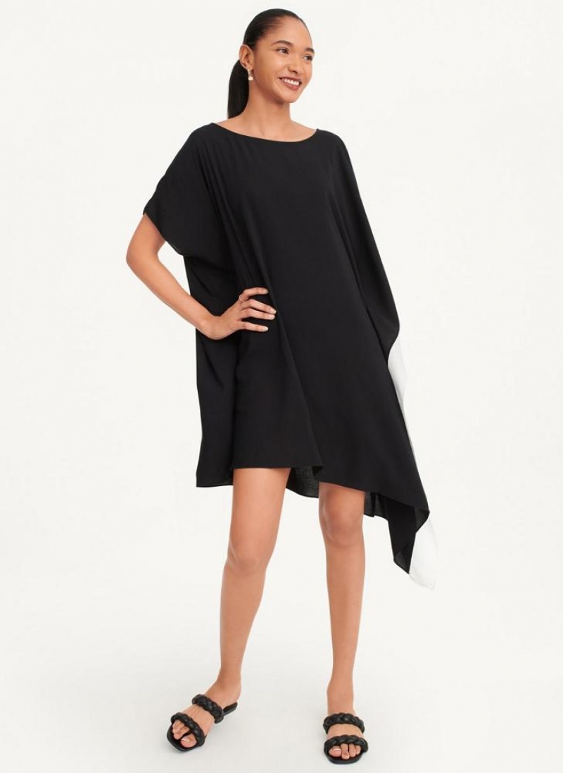 DKNY Asymmetrical Kaftan Badeanzüge Damen Schwarz | Austria_D0370