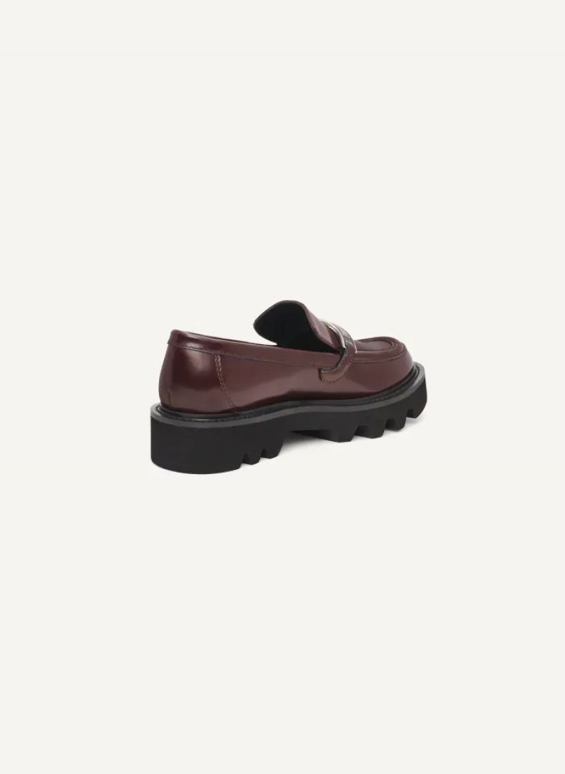 DKNY Audrey With Plaque Halbschuhe Damen Bordeaux | Austria_D1486