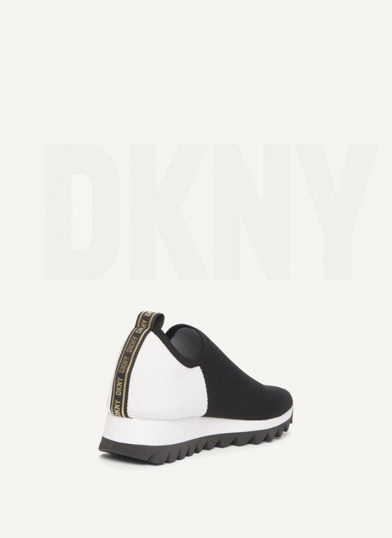 DKNY Azer Slip On Sneakers Damen Schwarz Weiß | Austria_D0734