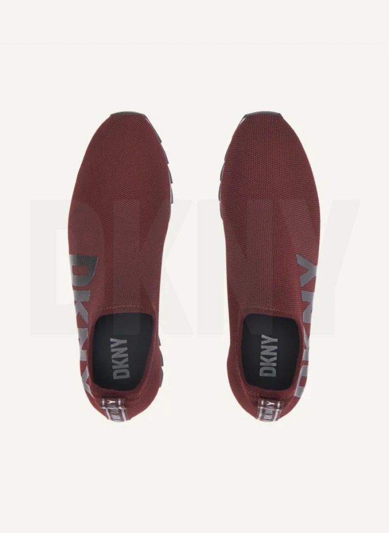 DKNY Azer - Slip On Runner Sneakers Damen Bordeaux | Austria_D1778