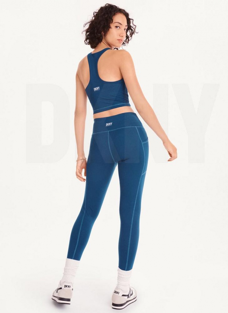 DKNY Balance High Taille Leggings Damen Navy | Austria_D0539