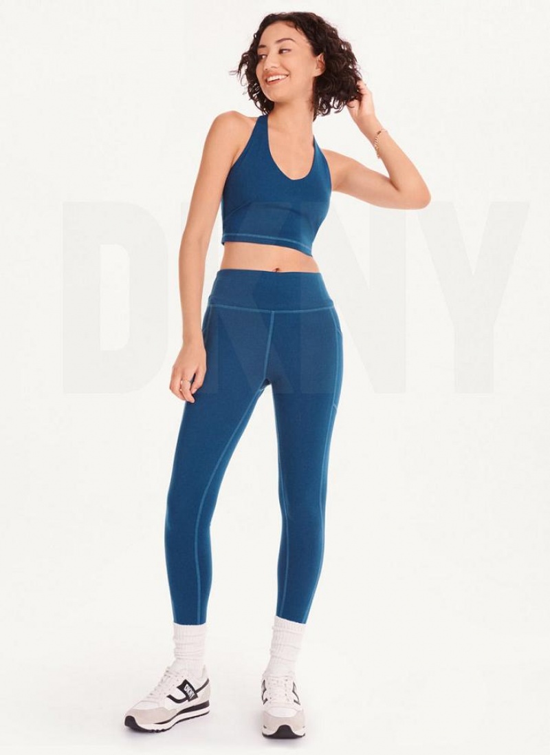 DKNY Balance High Taille Leggings Damen Navy | Austria_D0539