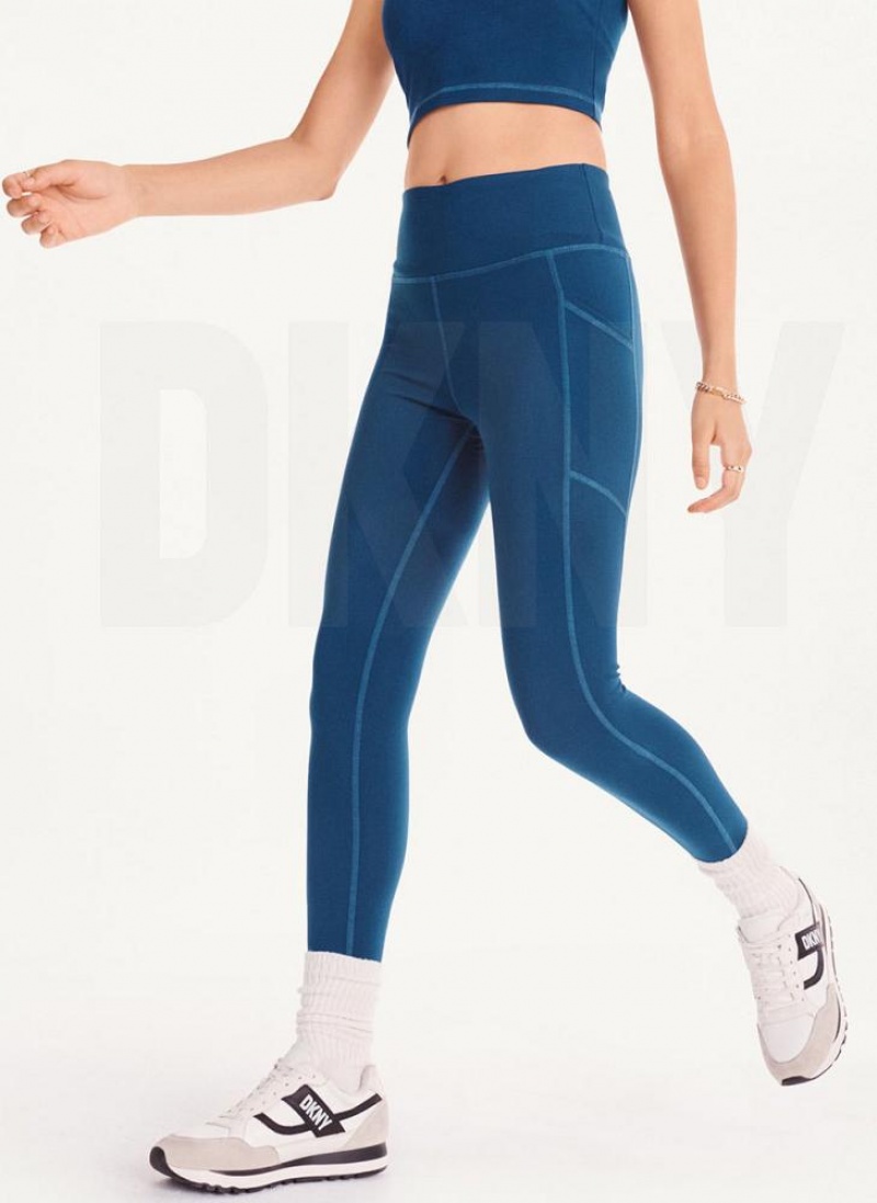 DKNY Balance High Taille Leggings Damen Navy | Austria_D0539