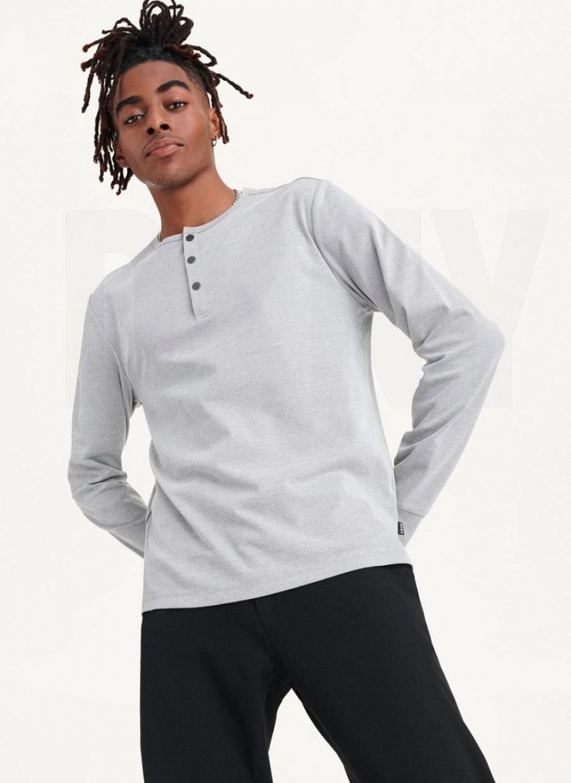 DKNY Baselayer Henley Sweatshirts Herren Grau | Austria_D1244