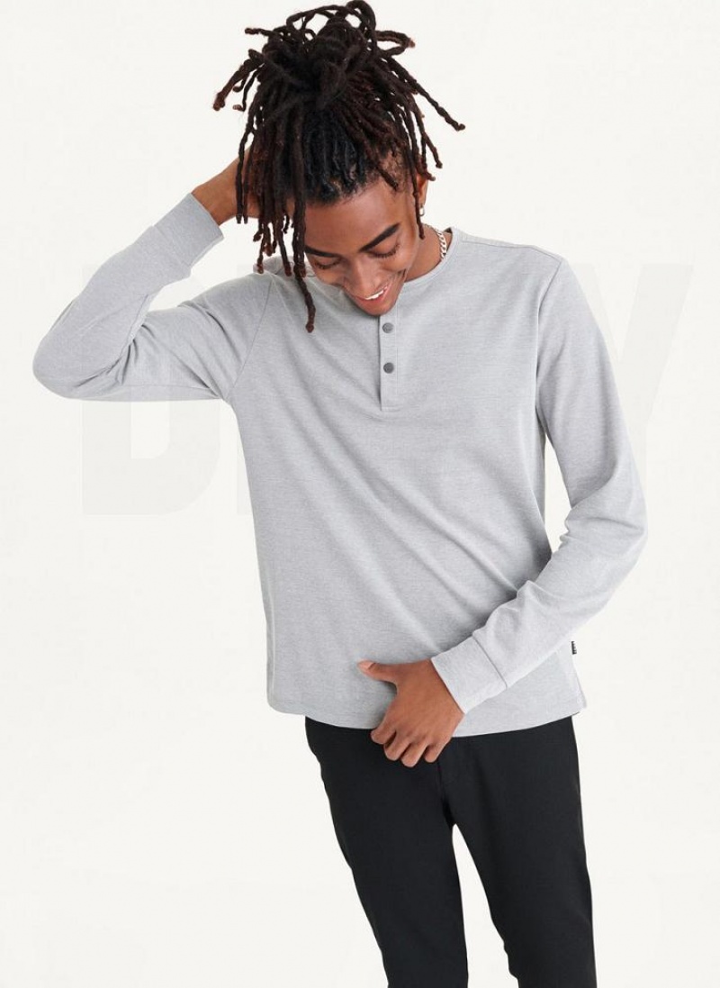 DKNY Baselayer Henley Sweatshirts Herren Grau | Austria_D1244