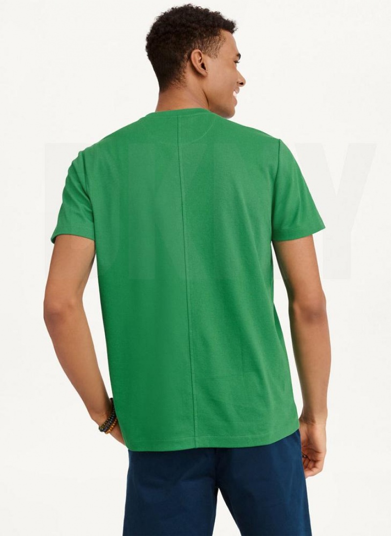 DKNY Baumwoll Poly Pique T-shirts Herren Grün | Austria_D1008