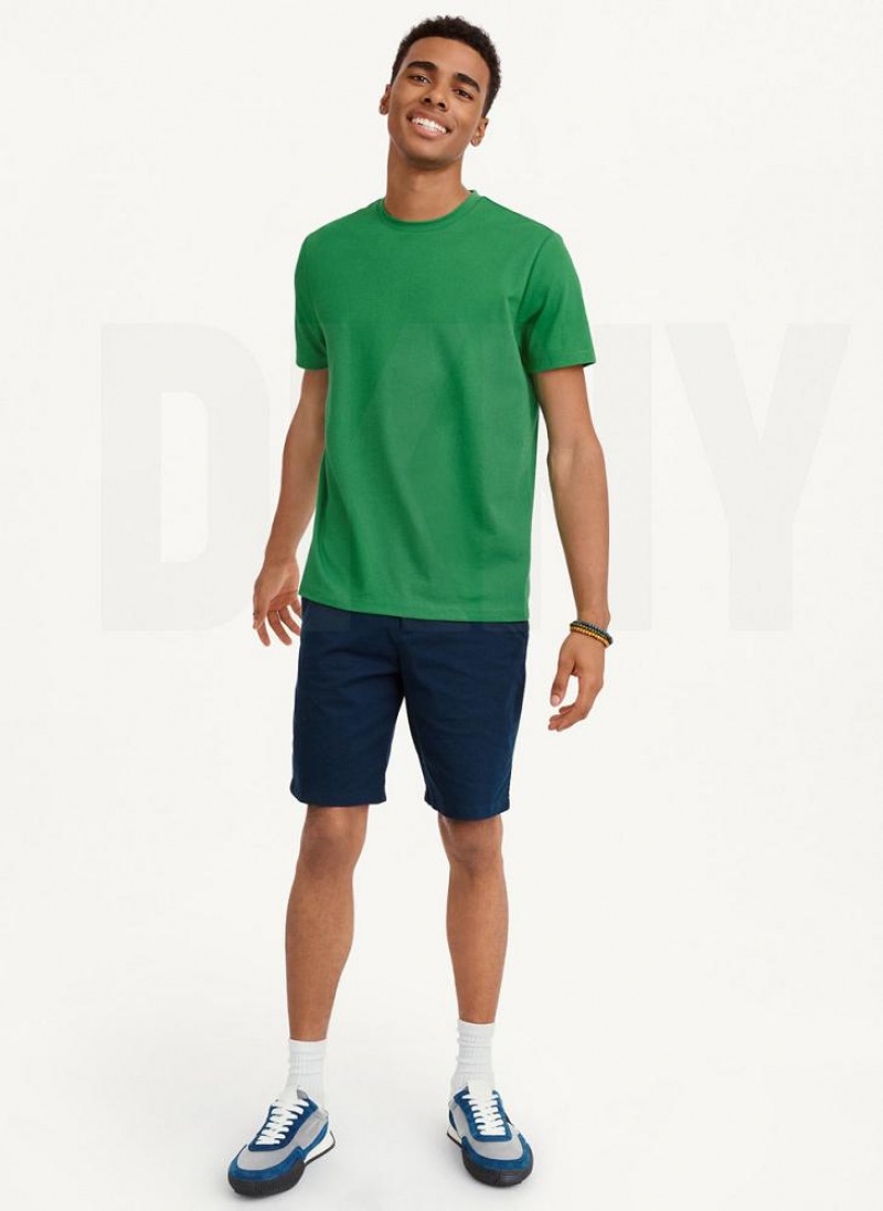 DKNY Baumwoll Poly Pique T-shirts Herren Grün | Austria_D1008