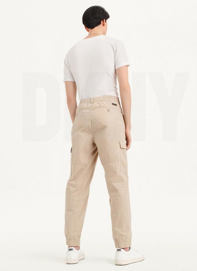 DKNY Baumwoll Poplin Washed 4 Pocket Jogginghose Herren Khaki | Austria_D1800