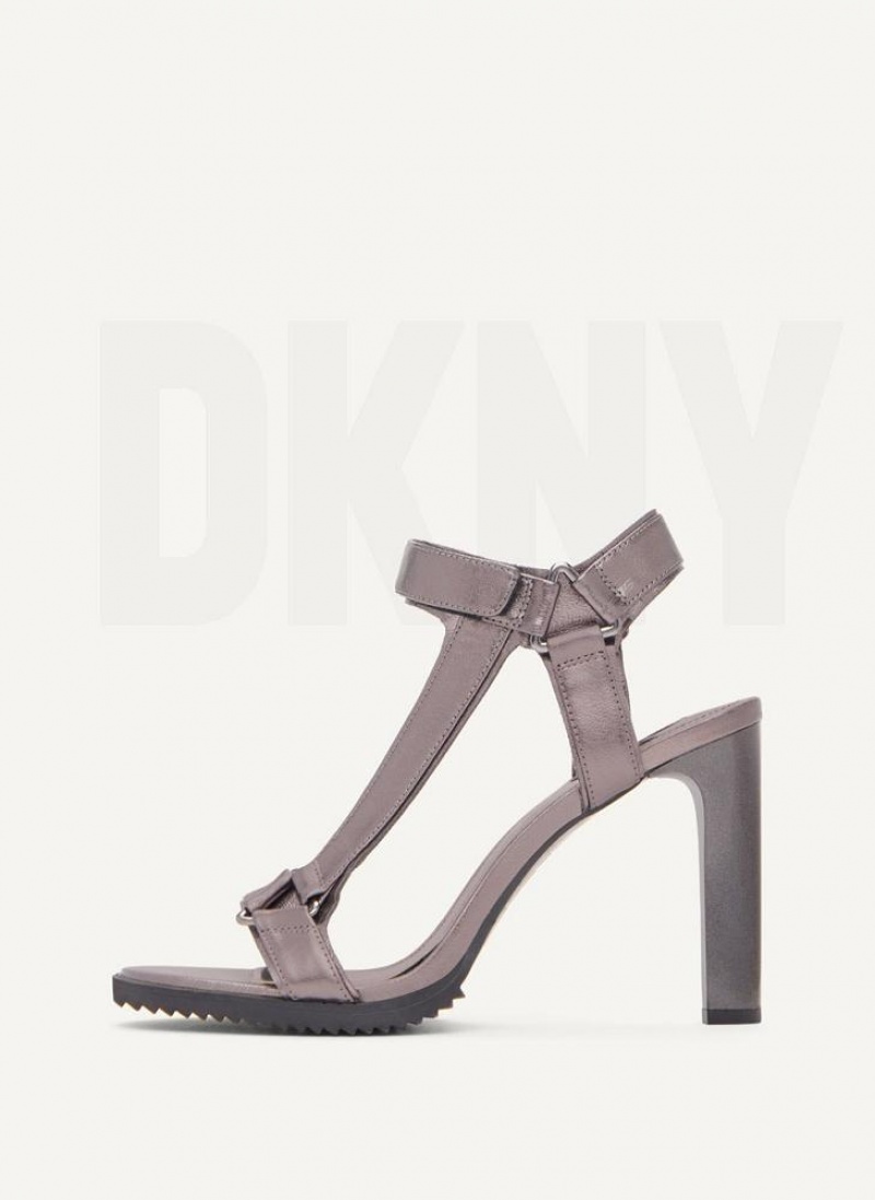 DKNY Bayli Metallic Hohe Schuhe Damen Grau | Austria_D0327