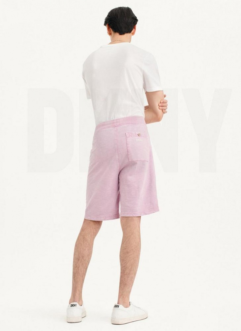 DKNY Beach Slub Kurze Hose Herren Lila | Austria_D0344