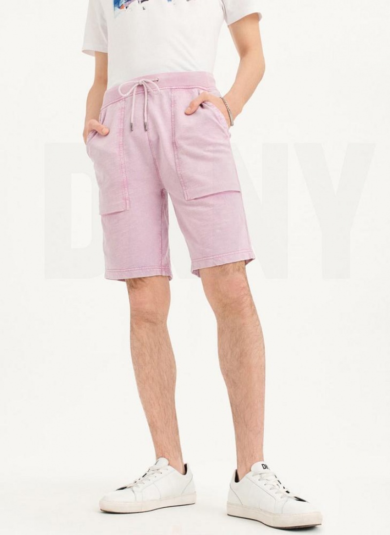 DKNY Beach Slub Kurze Hose Herren Lila | Austria_D0344