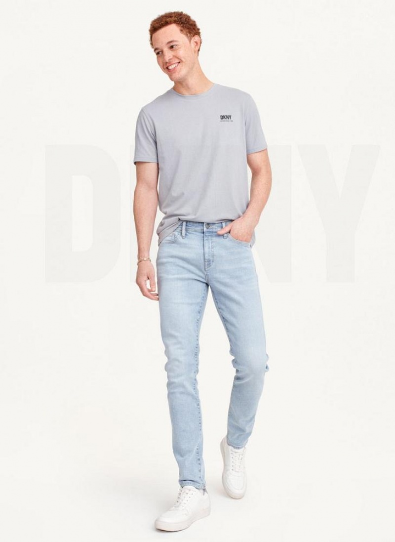 DKNY Bleached Schlank Jeans Herren Blau | Austria_D1148