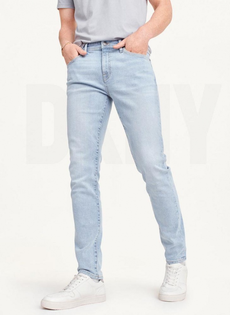 DKNY Bleached Schlank Jeans Herren Blau | Austria_D1148