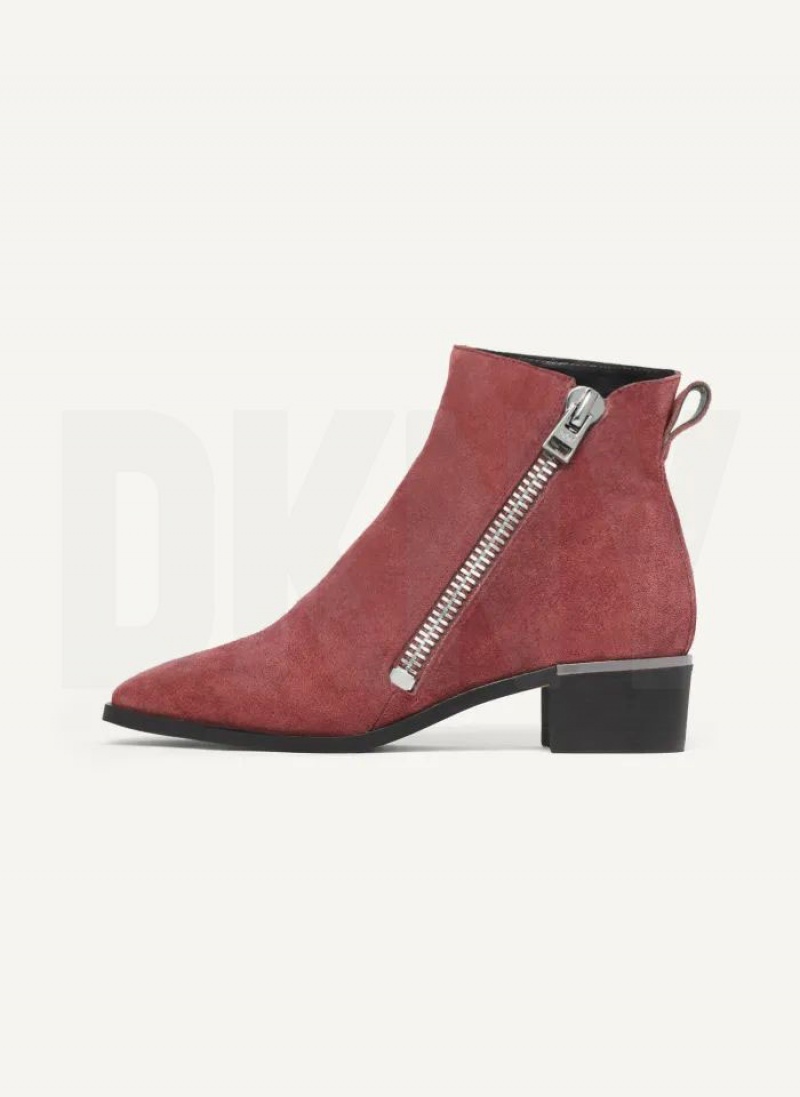 DKNY Brenlyn - W/ Reißverschluss Stiefel Damen Bordeaux | Austria_D1686