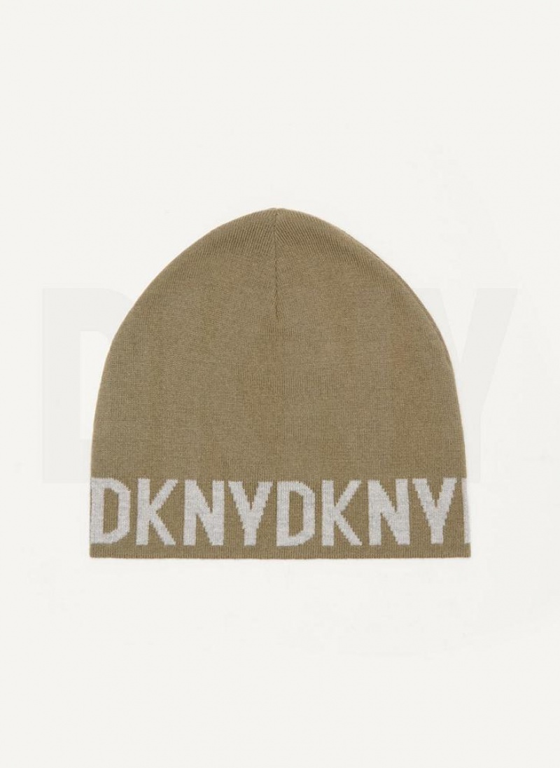 DKNY Brim Logo Mütze Herren Olivgrün | Austria_D1642