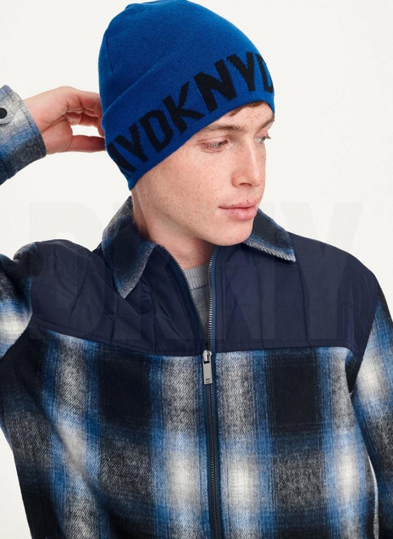 DKNY Brim Logo Mütze Herren Tiefesblau | Austria_D1569