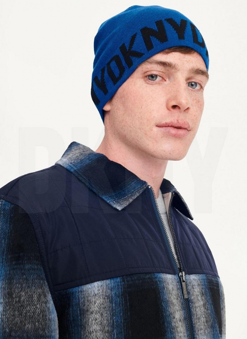 DKNY Brim Logo Mütze Herren Tiefesblau | Austria_D1569